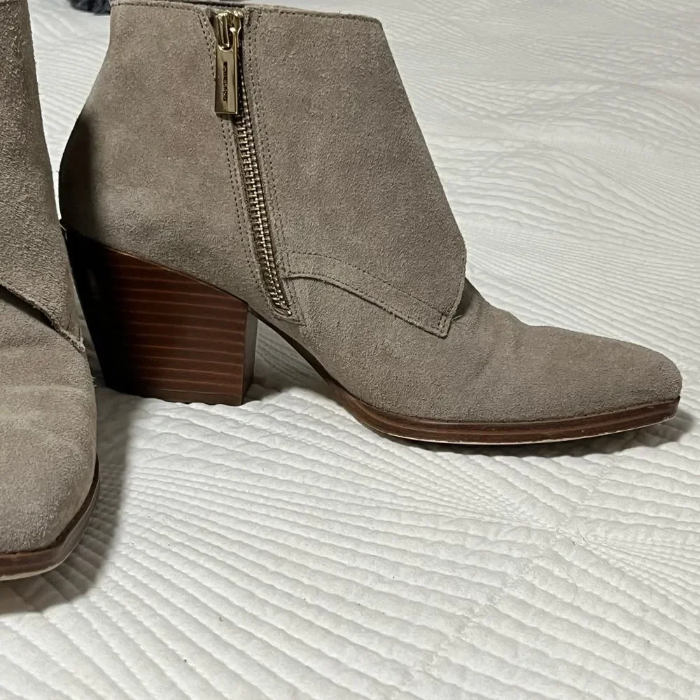 Michael Kors Gray Suede Loni Ankle Booties (7)